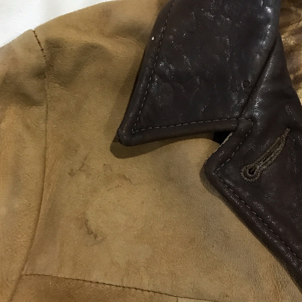 Vintage Joo-Kay Classic Tan and Brown Leather Jacket size 12 - Picture 6 of 14